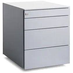 Rollcontainer Universal dieffebi silber, Designer Dieffebi Spa, 42x50.5x53.3 cm