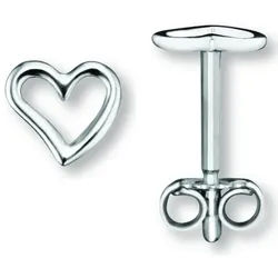ONE ELEMENT Paar Ohrhänger Herz Ohrringe Ohrstecker aus 925 Silber, Ein Geschenk von Herzen – zart, elegant & voller Symbolik silberfarben