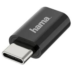 Hama USB OTG Adapter, USB-C Stecker, Micro USB-Buchse, USB 2.0, USB Adapter USB-Adapter USB-C zu Micro-USB schwarz