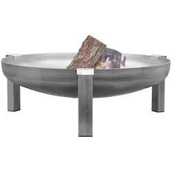 Feuerschale , Edelstahlfarben , Metall , 63x28x63 cm , Grüner Punkt, Made in Europe, Handmade in Europe , hitzebeständig , Gartenmöbel, Feuerschalen & Feuerkörbe