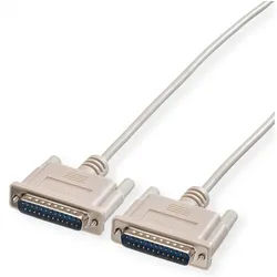 ROLINE RS232 Kabel 25pol. ST-ST Computer-Kabel, D-Sub 25-polig (DB-25) Männlich (Stecker), D-Sub 25-polig (DB-25) Männlich (Stecker) (180.0 cm) grau