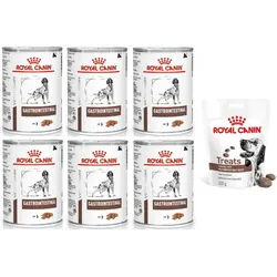 ROYAL CANIN Gastro Intestinal GI25 6x400g + Royal Canin Dog Gastrointestinal Treats Hundeleckerli 230g