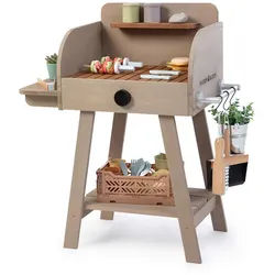 Muddy Buddy Kindergrill , Grau , Holz , Zypresse , massiv , 37x79x68 cm , EN 71 , Spielzeug, Sonstiges Spielzeug