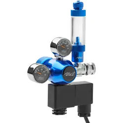 Dual CO2-Druckminderer mit Nachtabschaltung und Blasenzähler