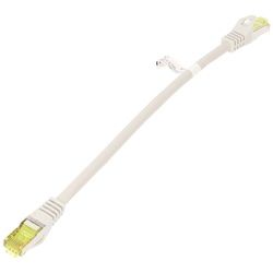 Goobay RJ45 Patchkabel CAT 6A S/FTP (PiMF), 500 MHz mit CAT 7 Rohkabel, Grau