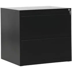Gürkan Hängeregistraturschrank 2 Schübe 2-bahnig schwarz, 76x70x62 cm