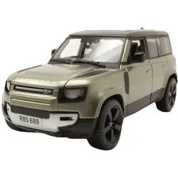 Bburago Modellauto Land Rover Defender 2022 grün metallic, Maßstab 1:24 grün