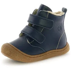 Naturino Bubble Wide Lauflernschuh Klettstiefel mit Wollfutter, Größenschablone zum Download blau 24 EU