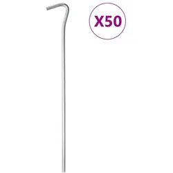 vidaXL Zeltstange Zeltheringe 50 Stk. 23 cm Ø5 mm Verzinkter Stahl, (50-St)