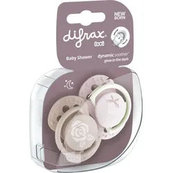 Difrax Fopspeen Dynamische Neugeborenen-Babyshower Rosa 0-2m