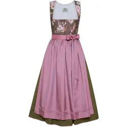Berwin Dirndl Midi-Dirndl mit Blumenmuster grün 42