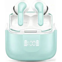 Forrlite In Ear Kopfhörer,Bluetooth Kopfhörer,2026 Kopfhörer Kabellos In-Ear-Kopfhörer (4 ENC Noise Cancelling Mics, IP-X7 Wasserdicht Headphones Sport, 3g USB-C in Ear Ohrhörer, Bluetooth 5.4,48 Std Hi-Fi Stereo Tiefer Bass Wireless Earbuds) grün