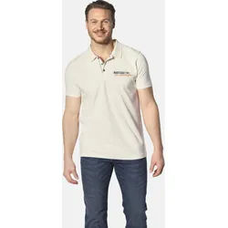 Poloshirt JAN VANDERSTORM "Poloshirt JAKOV", Herren, Gr. XXL, weiß (wollweiß), Obermaterial: 100% Baumwolle CO., Shirts