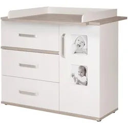 Roba Wickelkommode Moritz , Weiß , Holzwerkstoff , 3 Schubladen , Rechteckig , 117x101.5x78 cm , Blauer Engel , Babymöbel & Kindermöbel, Babyzimmer, Wickelkommoden & Zubehör, Wickelkommoden