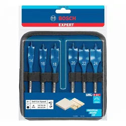 BOSCH Fräsbohrer Bosch EXPERT SelfCut Flachfräsbohrer-Set, 14/16/18/20/22/24 mm 6 Stück