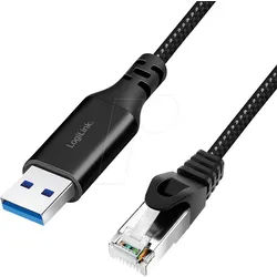 LOGILINK CU0403 - Netzwerkadapter, Kabel, USB 3.0 Typ-A, Gigabit Ethernet, 3 m