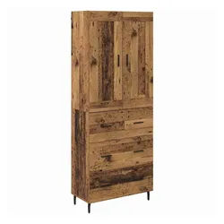 vidaXL Highboard Highboard mit Schubladen 2 pcs Altholz Holzwerkstoff (2 St)