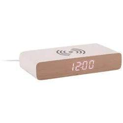 Karlsson Wecker , Weiß , Holzwerkstoff , 8x3x16 cm , Weckfunktion, Timerfunktion , Dekoration, Uhren, Wecker