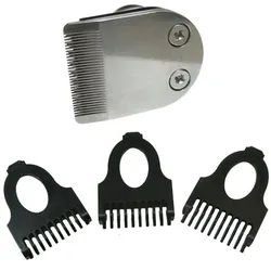 Trade-Shop Ersatzscherkopf Haar-Trimmer passend für Philips Shaver S5000-Serie S7000-Serie, Bürstenkopfeinheit komplett mit Rückteil und 3 Aufsätzen schwarz|silberfarben