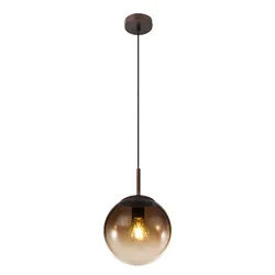Design Pendel Decken Leuchte Wohn Ess Zimmer Glas Kugel Hänge Lampe Beleuchtung rund