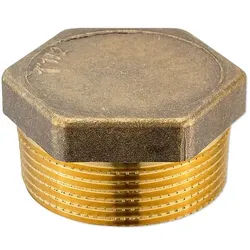 Messing Gewindefitting-Stopfen 1 1/2'' AG