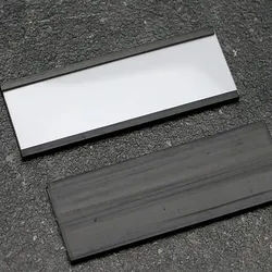100 Etikettenhalter, C-Profil, magnetisch, Abschnitte 40 mm | 90 mm | nicht selbstklebend, Ferrit, schwarz