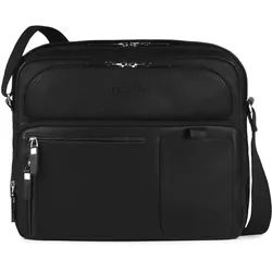 Piquadro Spock Reportertasche mit Notebookfach, Rengenschirmfach und Flaschenhalter black