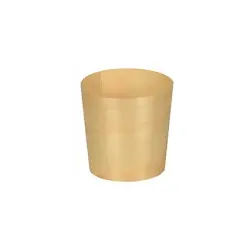 Papstar Pure Fingerfood-Schalen Holz, rund, Kiefernholz-Schalen für Fingerfood-Spezialitäten, 1 Packung = 50 Stück, Ø 4,5 cm