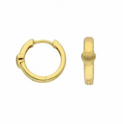 Adelia ́s Paar Creolen Damen 333 Gold Ohrringe Creolen Herz Ø 14 mm, Goldschmuck für Damen goldfarben