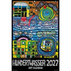 Wandkalender Hundertwasser Art Calendar 2027 weiß