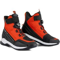 SHIMA Takeshi Motorrad Stiefel, schwarz-weiss-rot, Größe 46 für Männer