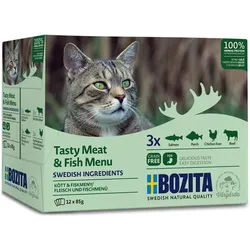 Bozita Fisch & Fleisch Häppchen in Gelee Multibox | 12x 85g