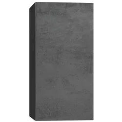 Hochschrank ELA mit Softclose, Korpus schwarz seidenmatt, Front Beton dunkel, 400 x 800 x 350 mm - 93 171 98