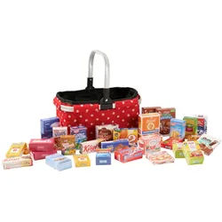 Kaufladenzubehör , Rot, Weiß , Karton , 16x14x27 cm , unisex , Spielzeug, Lernspiele