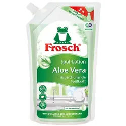 Frosch Aloe Vera Spülmittel, Fettlösende Reinigung für glänzend sauberes Geschirr, 800 ml - Nachfüllbeutel
