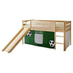 Spielbett 'Manuel',aus Kiefer, kieferfarben/dunkelgrün