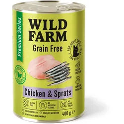 WILD FARM Premium Grain Free Huhn und Sprotten 400g - getreidefreies Katzenfutter