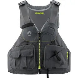 NRS CHINOOK Fishing Angler PFD Schwimmweste Farbe charcol/grau