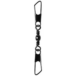 Jenzi Vorfachschnur Jenzi Doppelkarabiner mit Wirbel 10Stk., (10-St)