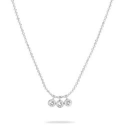 Tamaris Kette mit Anhänger Schmuck Geschenk Silber 925 Halskette Tiny Glimmer, mit Zirkonia (synth) silberfarben