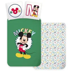 Disney Bettwäsche Disney Mickey Letters Kinderbettwäsche 100×135 cm, 40×60cm, 100% Baumwolle
