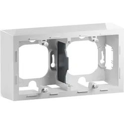 Legrand 765199 SEANO Aufputzgehäuse 2-fach zur Verwendung mit Abdeckrahmen der Serien SEANO und SEANO+, Ultraweiß