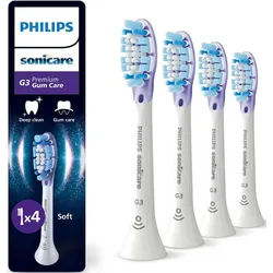 Philips Sonicare Aufsteckbürsten G3 Premium Gum Care, für gesünderes Zahnfleisch, für jedes Sonicare Handstück weiß
