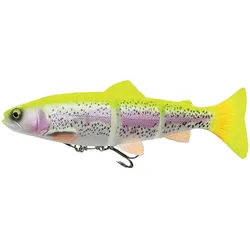Savage Gear Kunstköder 4D Linethru Pulsetail Trout 20cm 102g Forellen Gummifisch sinkend gelb