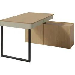 Mirjan24 Schreibtisch Luca Lc10 , Grün , Holzwerkstoff , 2 Schubladen , Rechteckig , 228x75x63 cm , Büromöbel, Schreibtische, Schreibtische