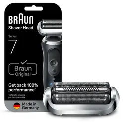 Braun Ersatzscherkopf Series 7 74S, Kompatibel mit Braun Series 7 Rasierern der Generation 70, 71 und 72 silberfarben