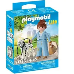 Playmobil: Frau in Blau mit Dalmatiner
