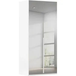 LeGer Home by Lena Gercke Kleiderschrank Schrank Garderobe Ankleide Schlafzimmer Flur SERINA Eyecatcher (3 verschiedene Ausstattungen BASIC/CLASSIC/PREMIUM (inkl. SOFT-CLOSE) in 6 Breiten (101 - 401 cm) mit Front Glas oder Dekor MADE IN GERMANY grau|weiß 101 cm x 223 cm x 61 cm