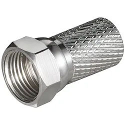 Goobay Aufdreh-F-Stecker 7,0 mm - Aufdreh-Adapter aus Kupfer mit Nickelkontakten