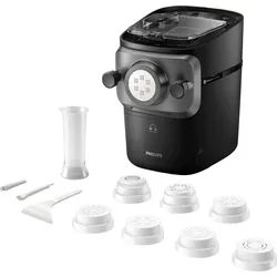 Philips Nudelmaschine Pastamaker HR2665/93 Avance Collection, 200 W, inkl. Wiegefunktion und 7 Formscheiben schwarz